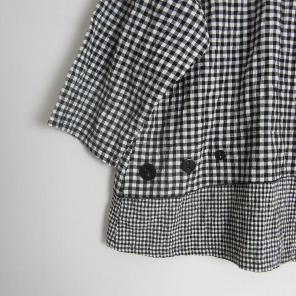 Habitat Black and White Gingham Tunic Top - Picture 6 of 9